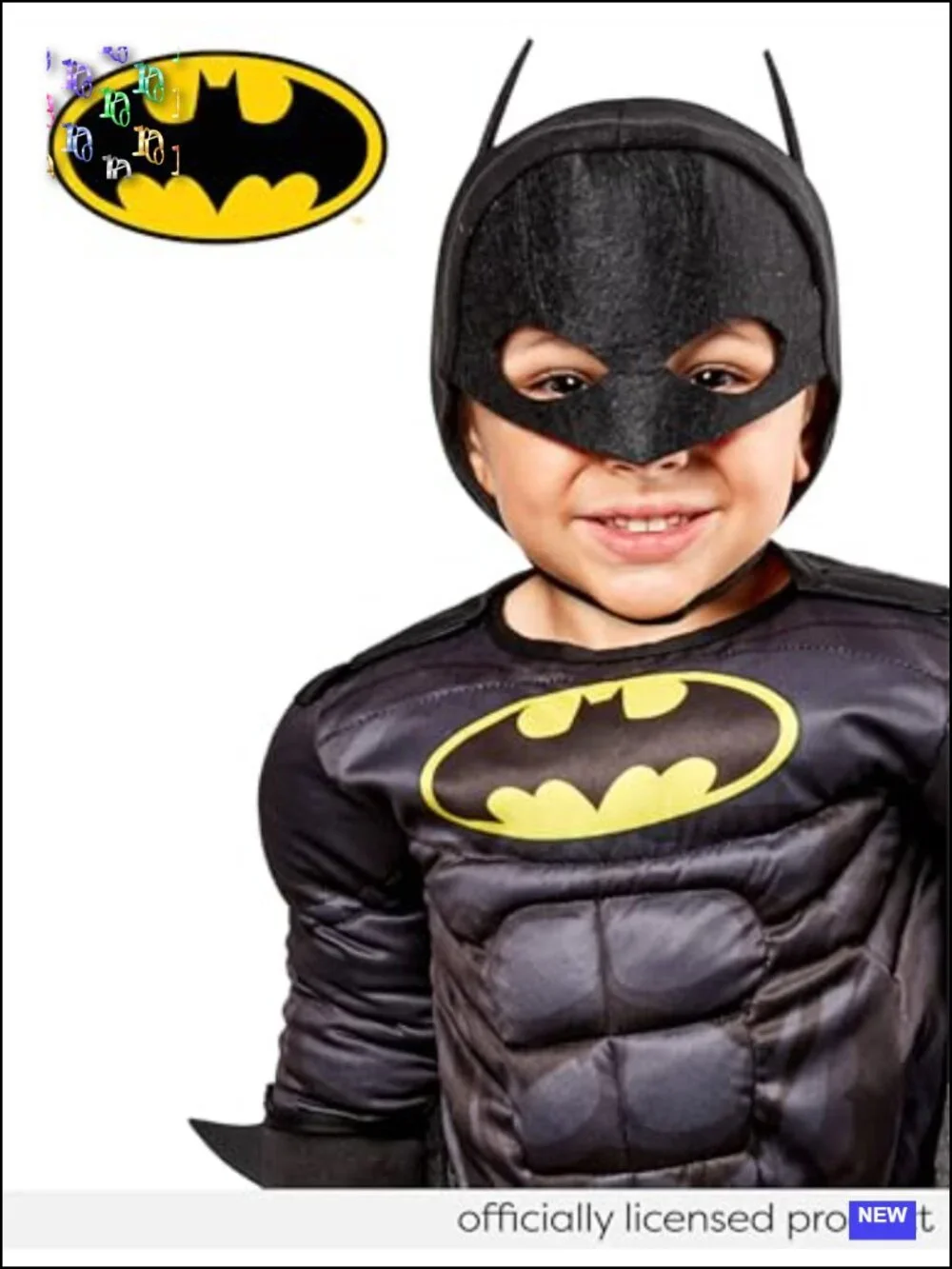 Batman Toddler Costume | Padded Jumpsuit Cape Mask Belt